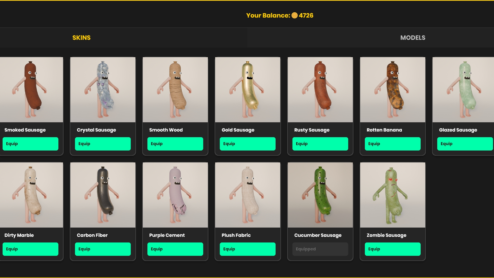 Sausage Parkour — boutique de skins