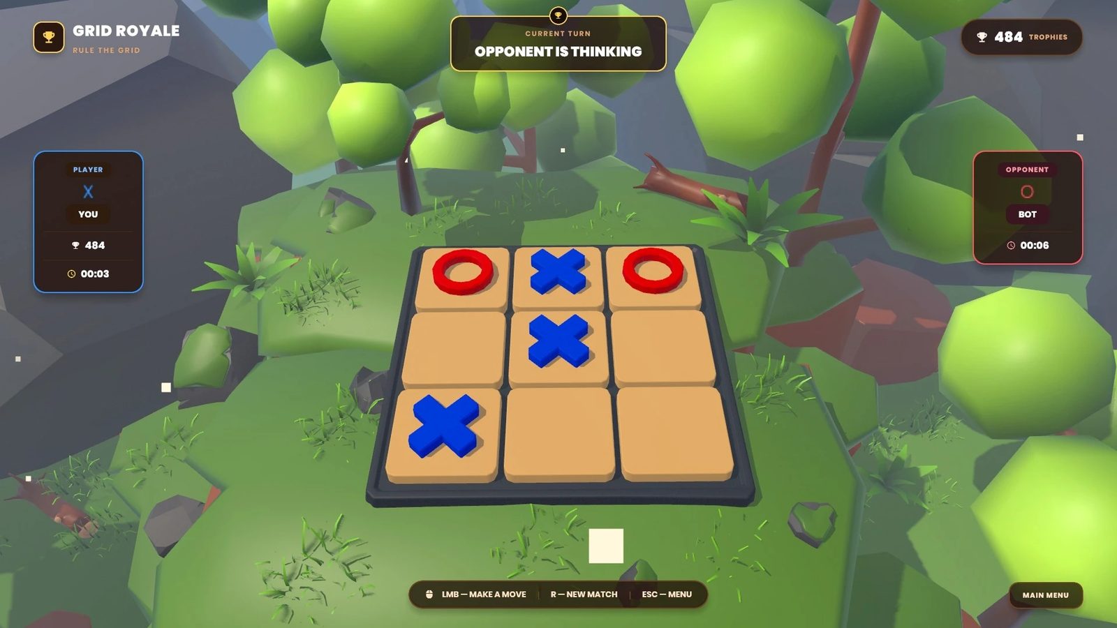 3×3 arena: a match against the bot
